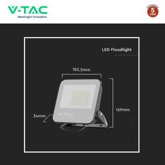 V-Tac VT-44051 Faro LED 50W Faretto SMD IP65 160 lm/W