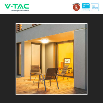 V-Tac Pro VT-8624 Plafoniera LED Rotonda 24W SMD Chip Samsung IP44