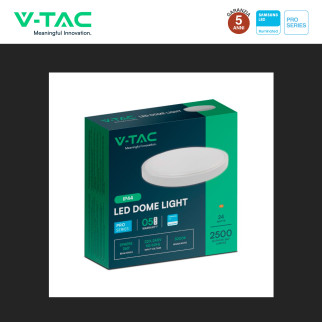 V-Tac Pro VT-8624 Plafoniera LED Rotonda 24W SMD Chip Samsung IP44