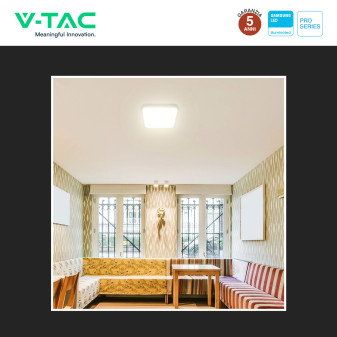 V-Tac Pro VT-8630 Plafoniera LED Quadrata 48W Chip Samsung IP44