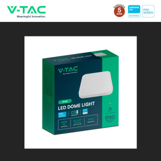 V-Tac Pro VT-8630 Plafoniera LED Quadrata 48W Chip Samsung IP44