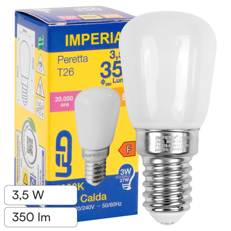Imperia Lampadina LED E14 3,5W Tubolare T26 SMD