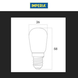 Imperia Lampadina LED E14 3,5W Tubolare T26 SMD
