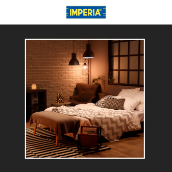 Imperia Lampadina LED E14 6W MiniGlobo P45 Filament in Vetro