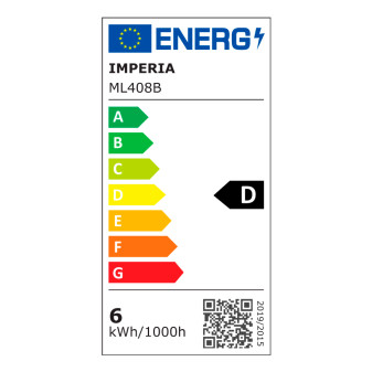 Imperia Lampadina LED E14 6W MiniGlobo P45 Filament in Vetro