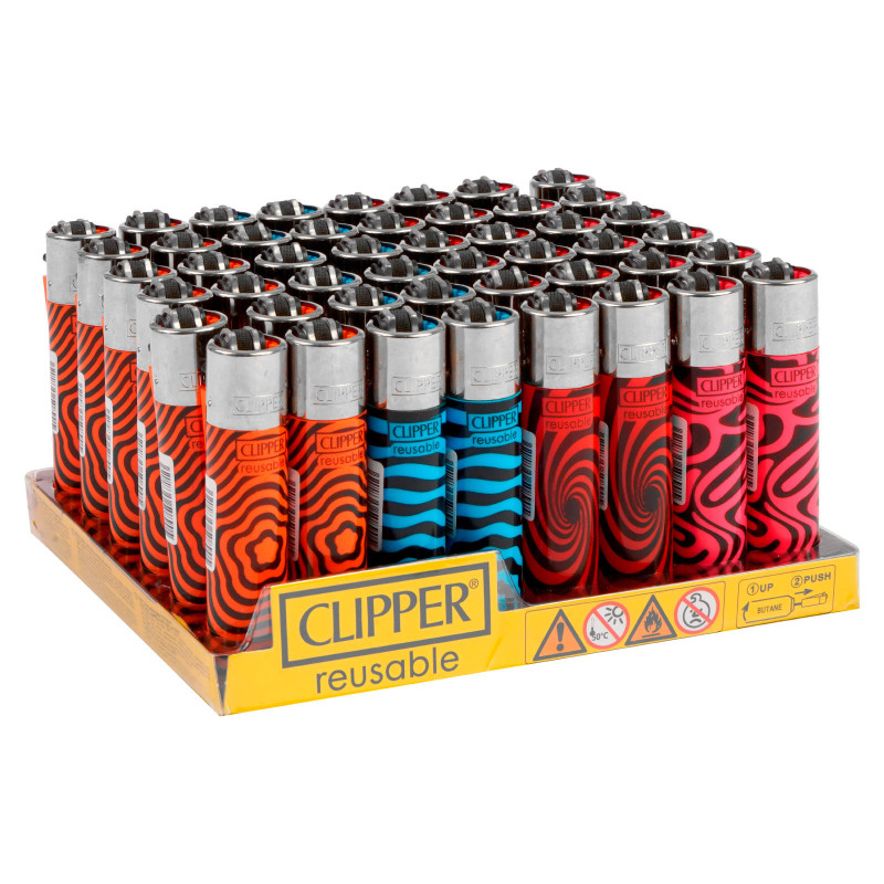Clipper Large Accendino a Pietrina Groovy Ilusion 48 Accendini
