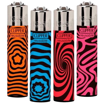 Clipper Large Accendino a Pietrina Groovy Ilusion 4 Accendini