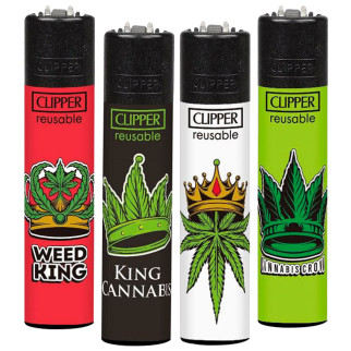 Clipper Large Accendino a Pietrina Canna King 4 Accendini