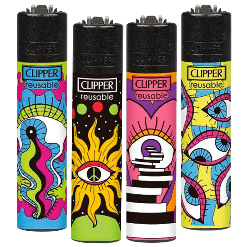 Clipper Micro Accendino a Pietrina Hippie Vision 4 Accendini