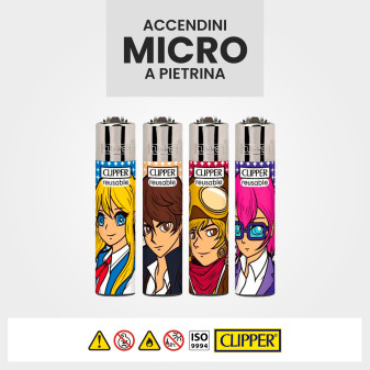 Clipper Micro Accendino a Pietrina Manga 4 Accendini