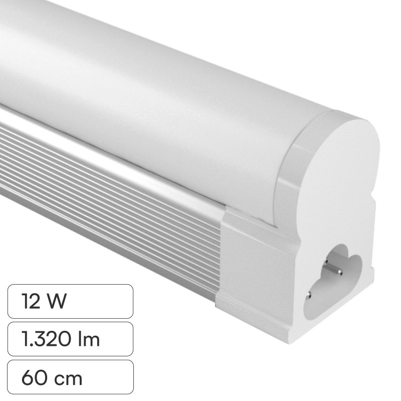 Tubo LED T5 12W SMD 60cm Linkabile in Alluminio Universo