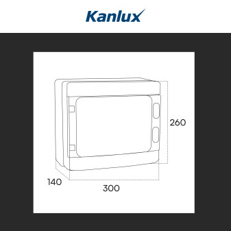 Kanlux Ideal Centralino da Parete 1x12P IK10 Colore Grigio