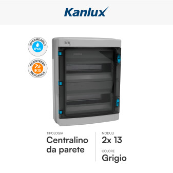 Kanlux Ideal Centralino da Parete 2x13P IK10 Colore Grigio