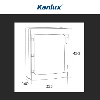Kanlux Ideal Centralino da Parete 2x13P IK10 Colore Grigio