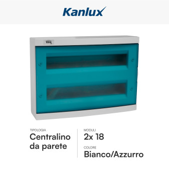 Kanlux Ideal Centralino da Parete 2x18P 63A Grado IK10