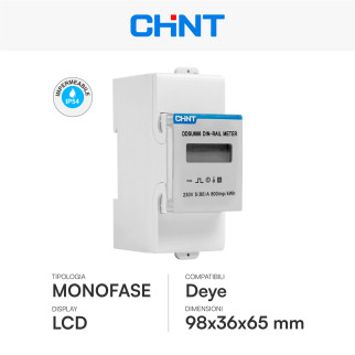 Chint Misuratore per Inverter Monofase Passante Deye 230V