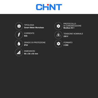 Chint Misuratore per Inverter Monofase Passante Deye 230V
