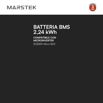 Marstek Batteria BMS LiFePO4 44,8V 50Ah 2,24kWh IP65 Balcone CEI 0-21