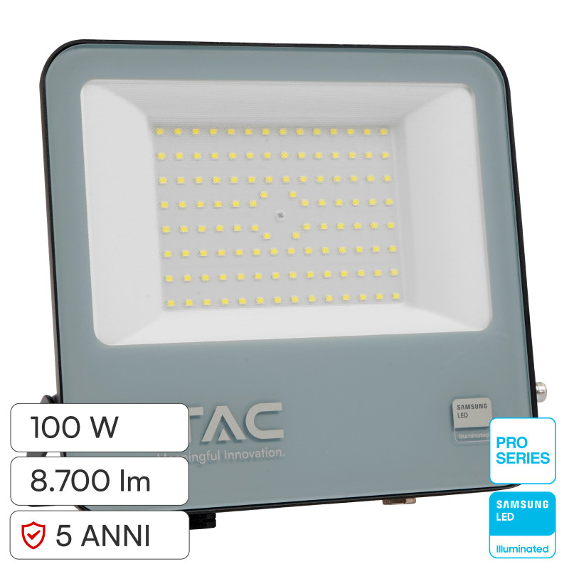 V-Tac VT-44104 Faro LED 100W Faretto SMD Chip Samsung IP65