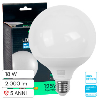 V-Tac Pro VT-288 Lampadina LED E27 18W Globo G120 SMD