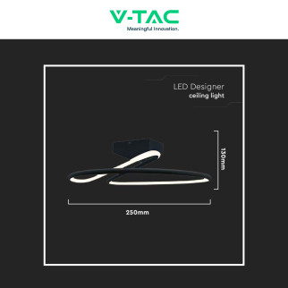 V-Tac VT-7763 Lampadario LED a Superficie 20W SMD Colore Nero