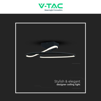 V-Tac VT-7763 Lampadario LED a Superficie 20W SMD Colore Nero