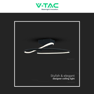 V-Tac VT-7763 Lampadario LED a Superficie 20W SMD Colore Nero