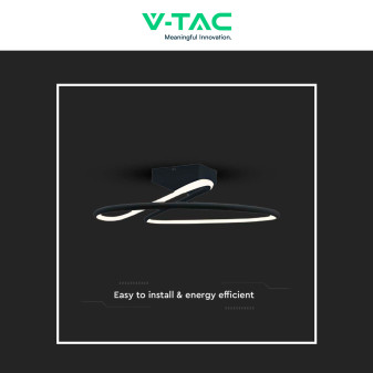 V-Tac VT-7763 Lampadario LED a Superficie 20W SMD Colore Nero