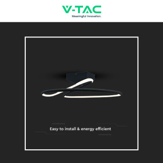 V-Tac VT-7763 Lampadario LED a Superficie 20W SMD Colore Nero