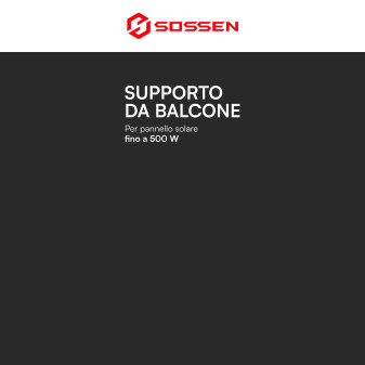 Sossen Supporto da Balcone per Pannello Solare Fino a 500W