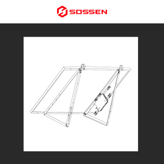Sossen Supporto da Balcone per Pannello Solare Fino a 500W