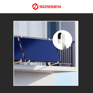 Sossen Supporto da Balcone per Pannello Solare Fino a 500W