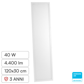 V-Tac Pro VT-6147 Pannello LED Rettangolare 120x30 40W