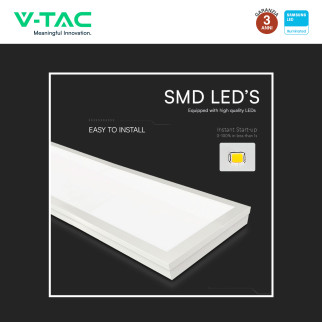 V-Tac Pro VT-6147 Pannello LED Rettangolare 120x30 40W