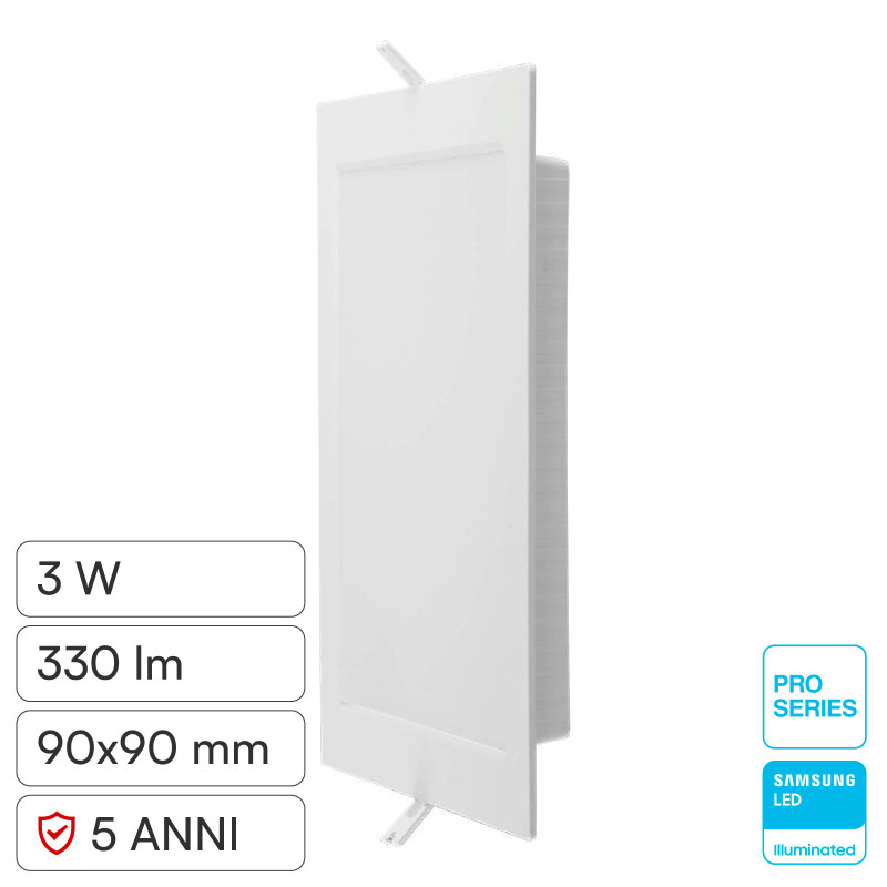 V-Tac Pro VT-61003 Mini Pannello LED Quadrato 3W SMD Chip Samsung