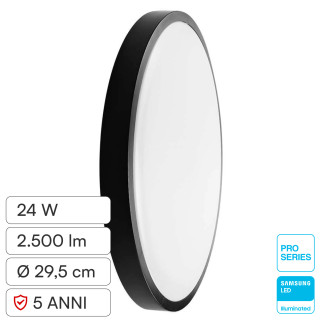 V-Tac Pro VT-8624 Plafoniera LED Rotonda 24W SMD Chip Samsung IP44