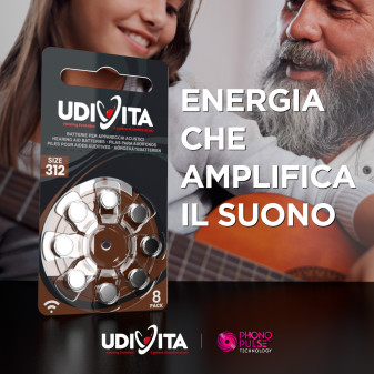 Udivita Misura 312 80 Batterie per Apparecchi Acustici Blister 8 pile