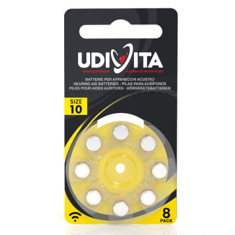 Udivita Batterie Protesi Acustiche Misura 10 Blister da 8