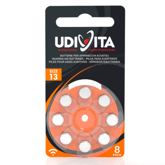 Udivita Batterie Protesi Acustiche Misura 13 Blister da 8