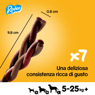 Rodeo Duos Gusto Manzo e Formaggio per Cani per Cani 7 Stick Pedigree
