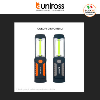 Uniross Torcia Multi-Uso 3W IP44 Doppia Funzione Torcia e Faretto