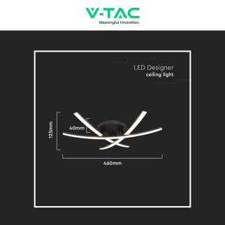 V-Tac VT-7792 Lampadario LED a Superficie 20W SMD Colore Nero