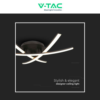 V-Tac VT-7792 Lampadario LED a Superficie 20W SMD Colore Nero