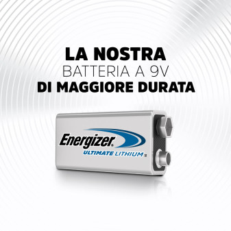 Energizer Ultimate Lithium Batteria E-Block Transistor 9V Lunga Durata