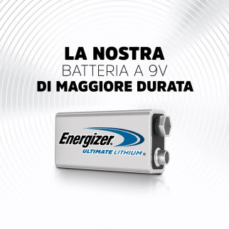 Energizer Ultimate Lithium Batteria E-Block Transistor 9V Lunga Durata