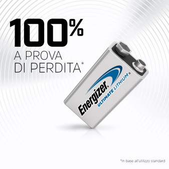 Energizer Ultimate Lithium Batteria E-Block Transistor 9V Lunga Durata