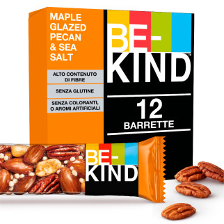 Snack con Noci Pecan Glassate Sciroppo Acero Sale Be-Kind