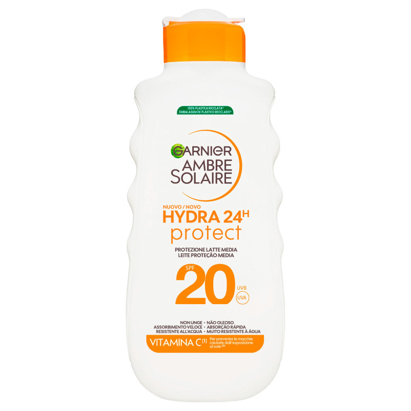 Garnier Ambre Solaire Hydra 24H Protect Protezione Solare Media SPF 20