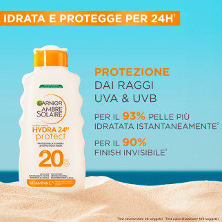 Garnier Ambre Solaire Hydra 24H Protect Protezione Solare Media SPF 20