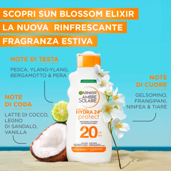 Garnier Ambre Solaire Hydra 24H Protect Protezione Solare Media SPF 20